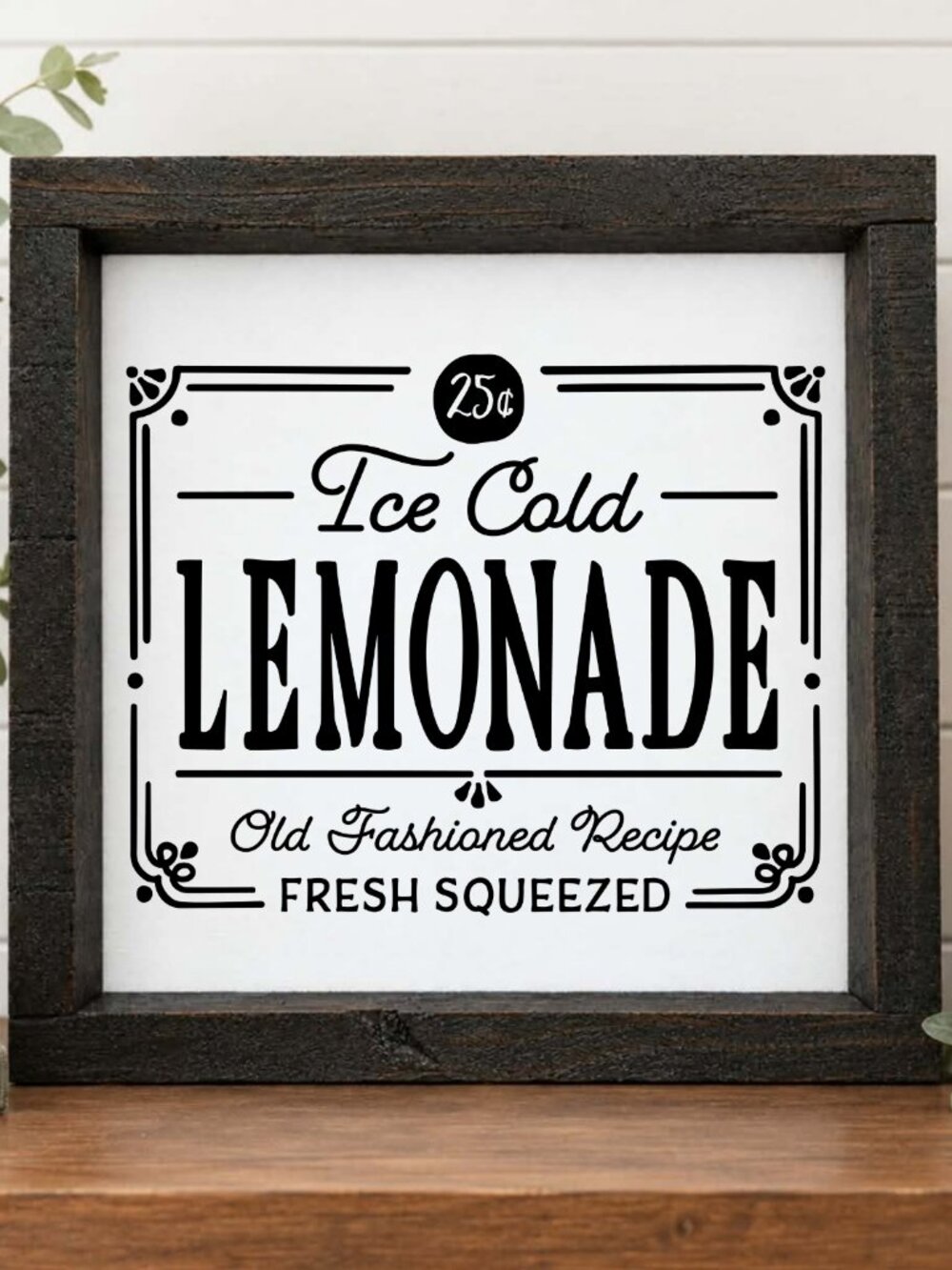 Ice Cold Lemonade Handcrafted wood & canvas sign